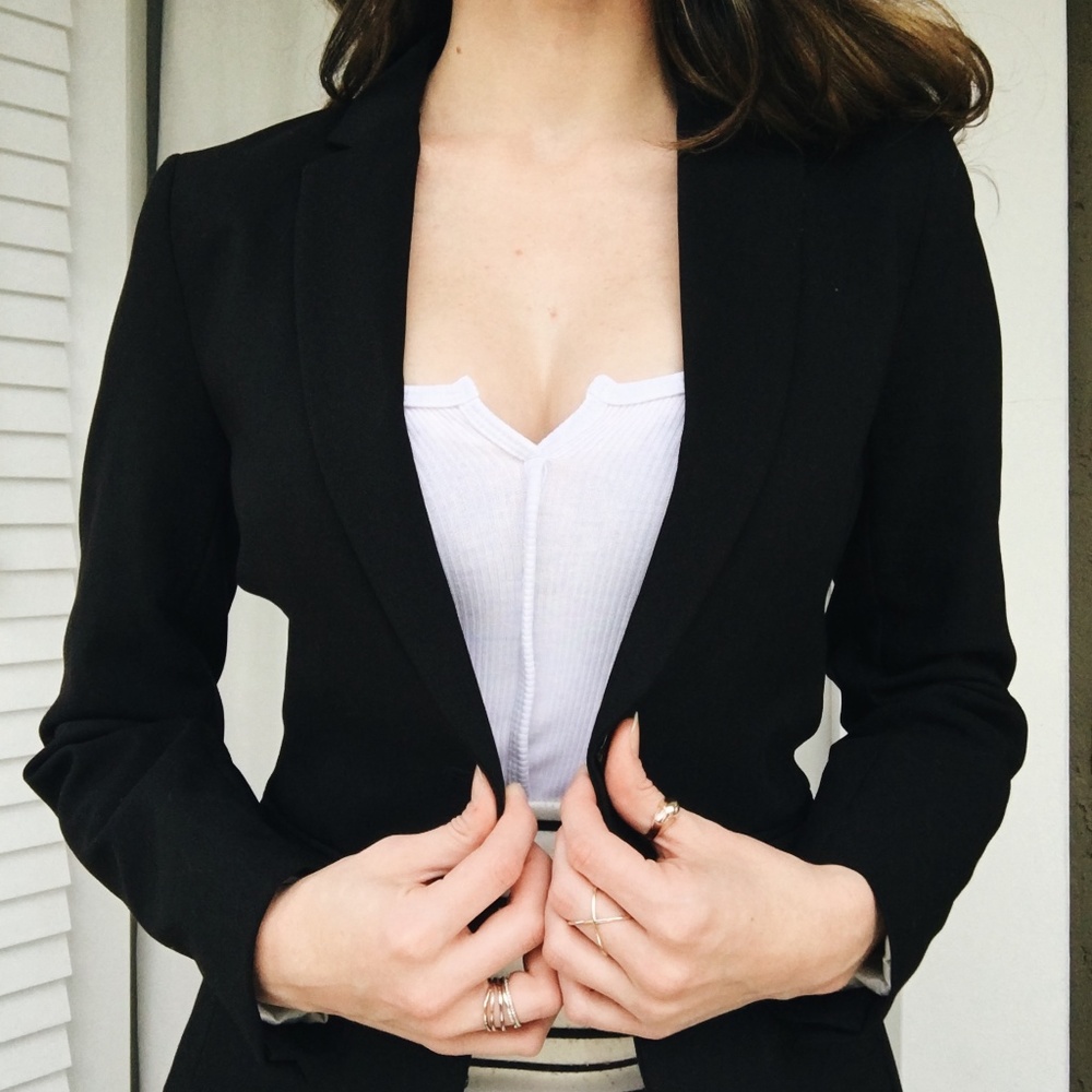 One Button Single Vent Blazer